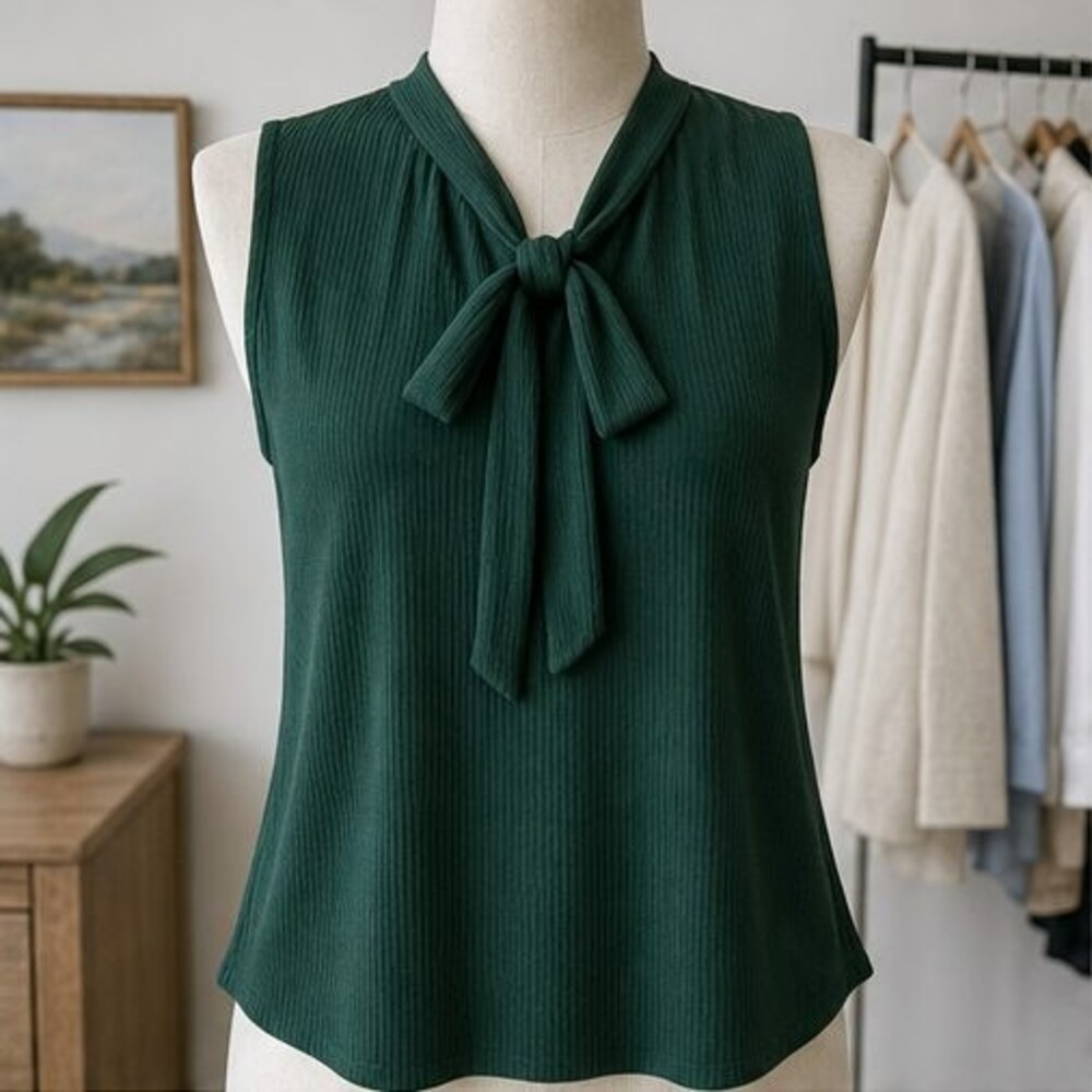 Emerald Pleated Blouse
